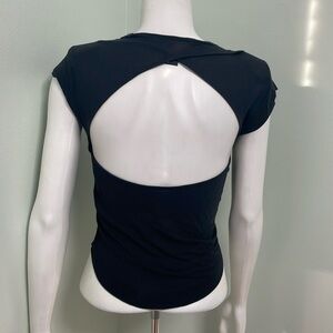 Factory by Erik Hart Black open back tee size XS